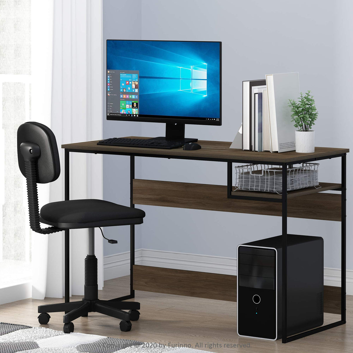 Moretti Lifestyle Study Desk (Columbia Walnut / 45 inches)
