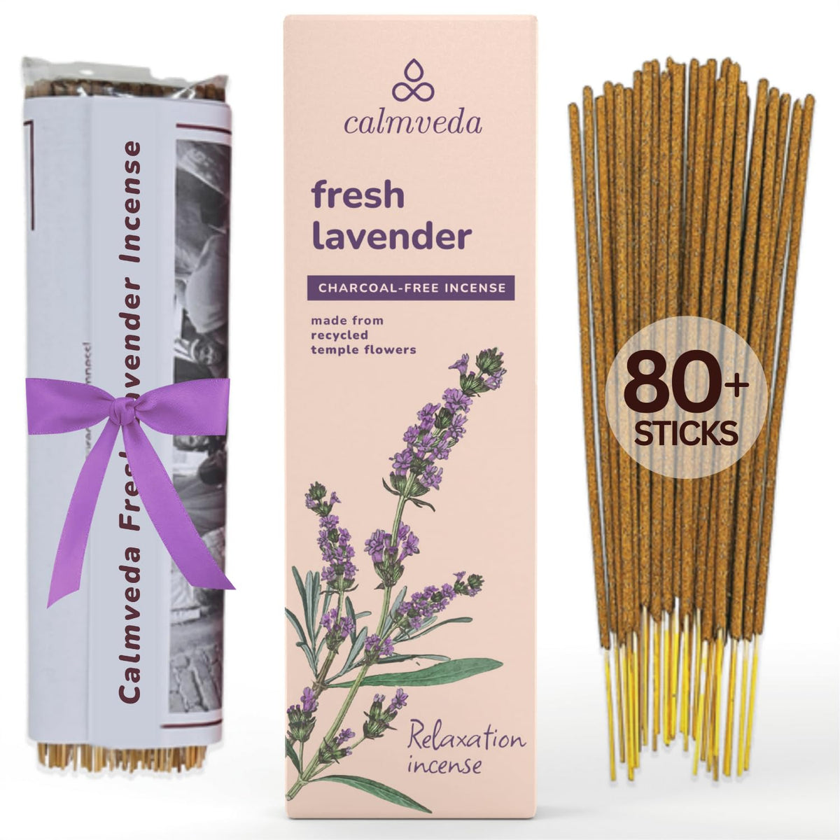 Fresh Lavender Incense Sticks for Calming