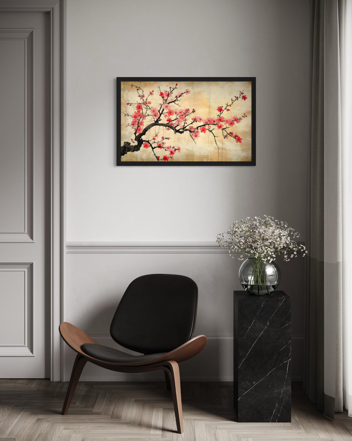 Cherry Blossoms Unframed Wall Art Print Poster (Cherry Blossoms / 24"L x 18"W)