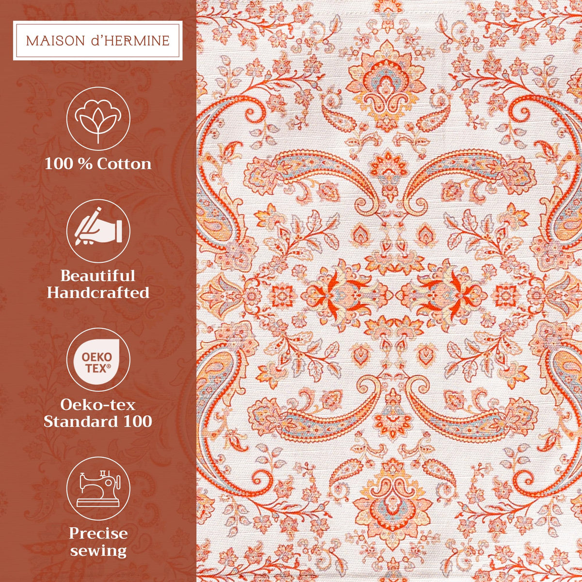 Placemats Set of 4 Reusable 100% Cotton (054 - Cachemire / 13" X 19" (Pack of 4))