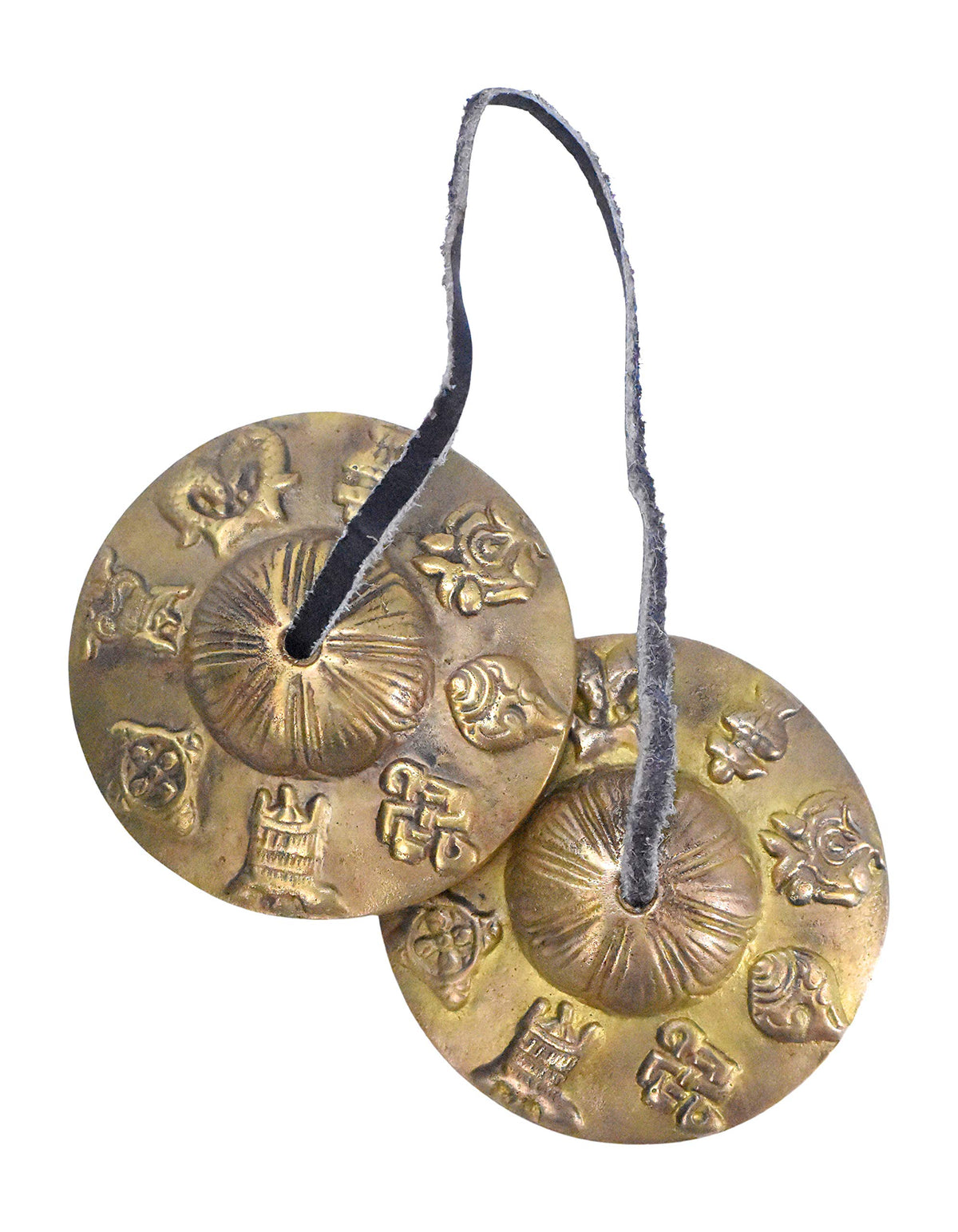 2.5" Buddhist Sign Tibetan Tingsha Bell Meditation Yoga Chimes (Buddhist Signs / 2.5 Inches)