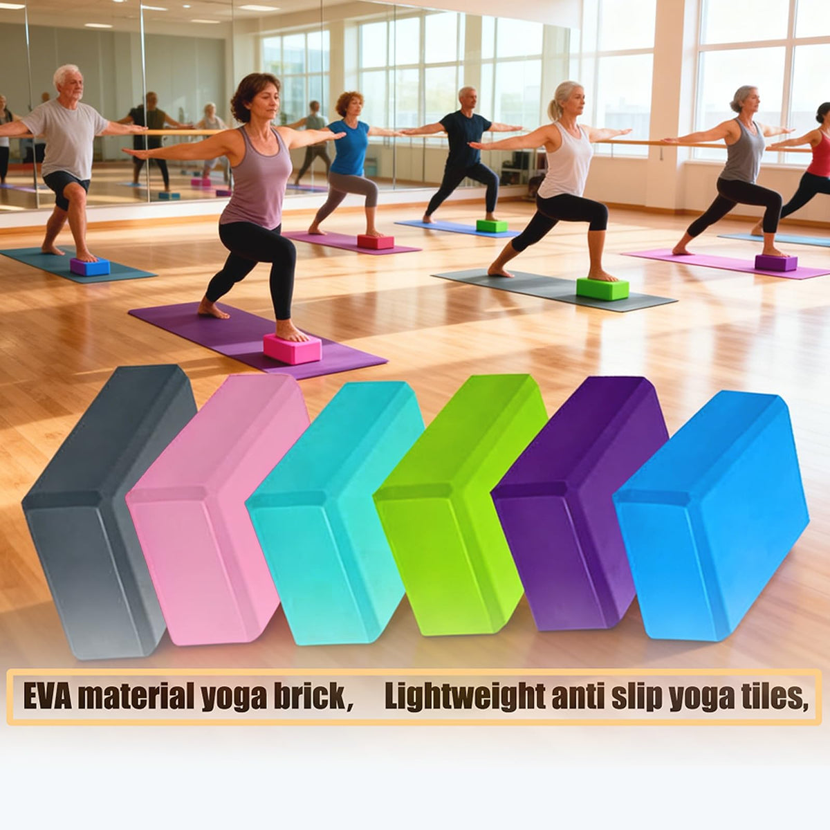 24 Pcs Foam Yoga Blocks Lightweight Non (24PACK)