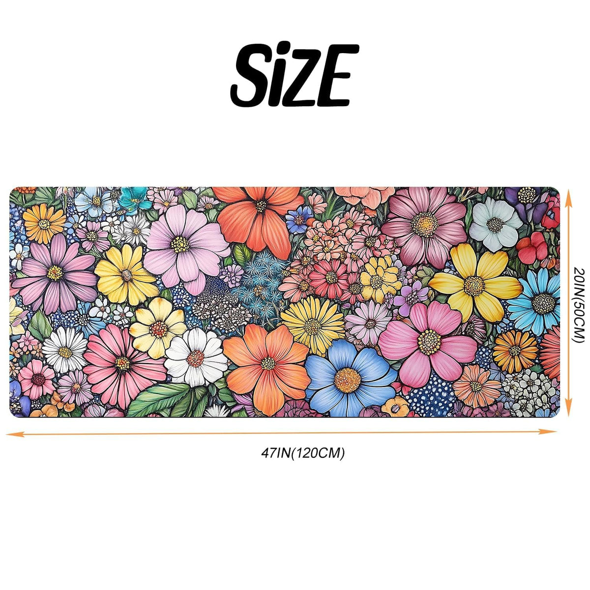 Floral Laundry Room Rug 20x47 Inch (#6-1)