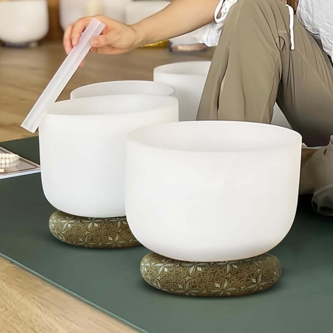 Singing Bowl Cushion for Crystal & Tibetan Singing Bowls (Brown / 6.7 Inch)