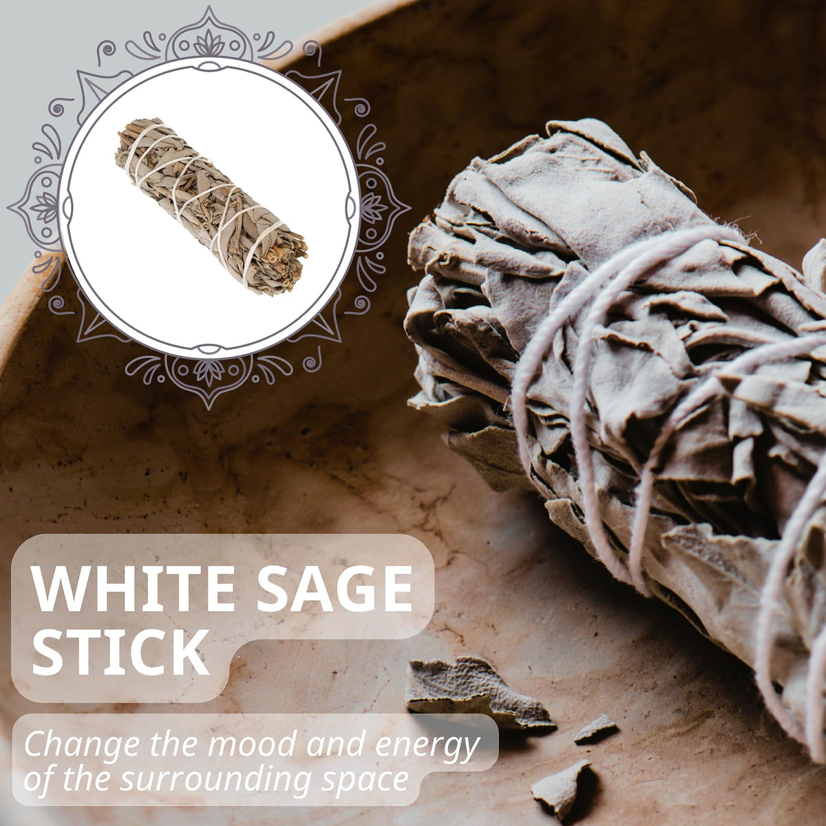 Smudging Kit 5 Palo Santo Sticks (Yellow / Without Candle holder)