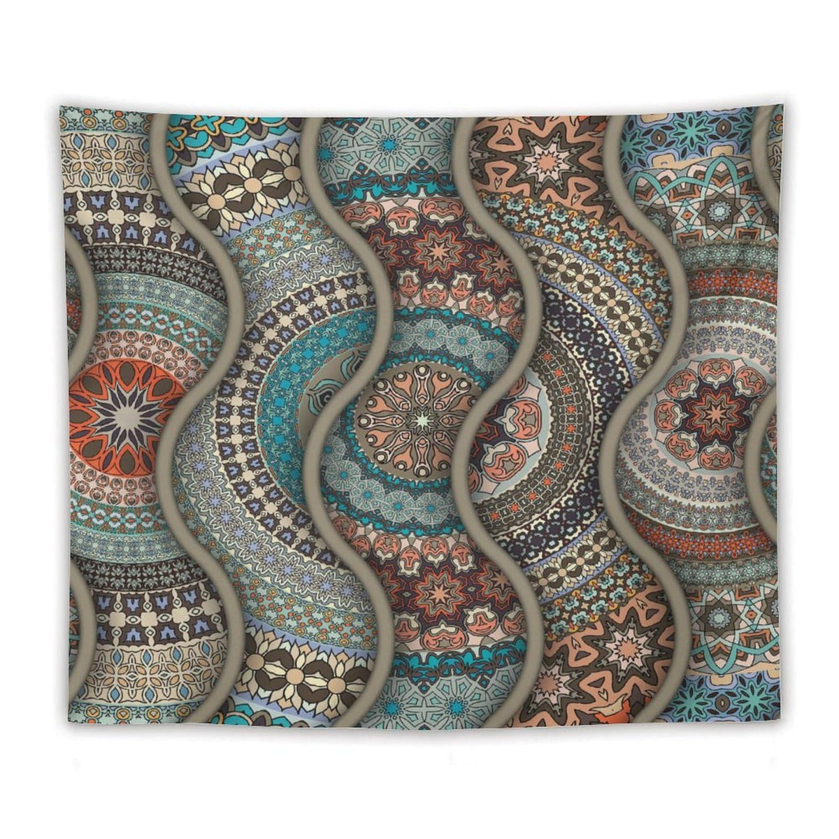 Colorful Bohemian Tapestry Wall Hanging Vintage Floral Mandala Flower Aztec Boho Tapestries Home Decor for Living Room Bedroom Apartment Farmhouse Dorm 50"x60" (50"L x 60"W / Mandala-21)