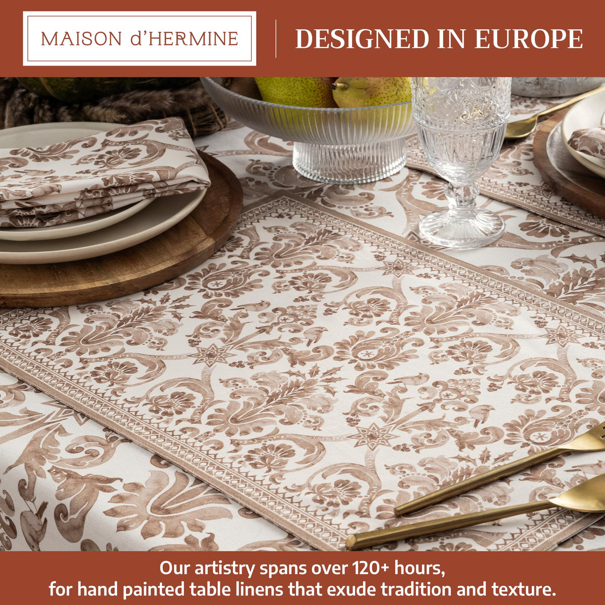 Placemats Set of 4 Reusable 100% Cotton (132 - Allure / 13" X 19" (Pack of 4))