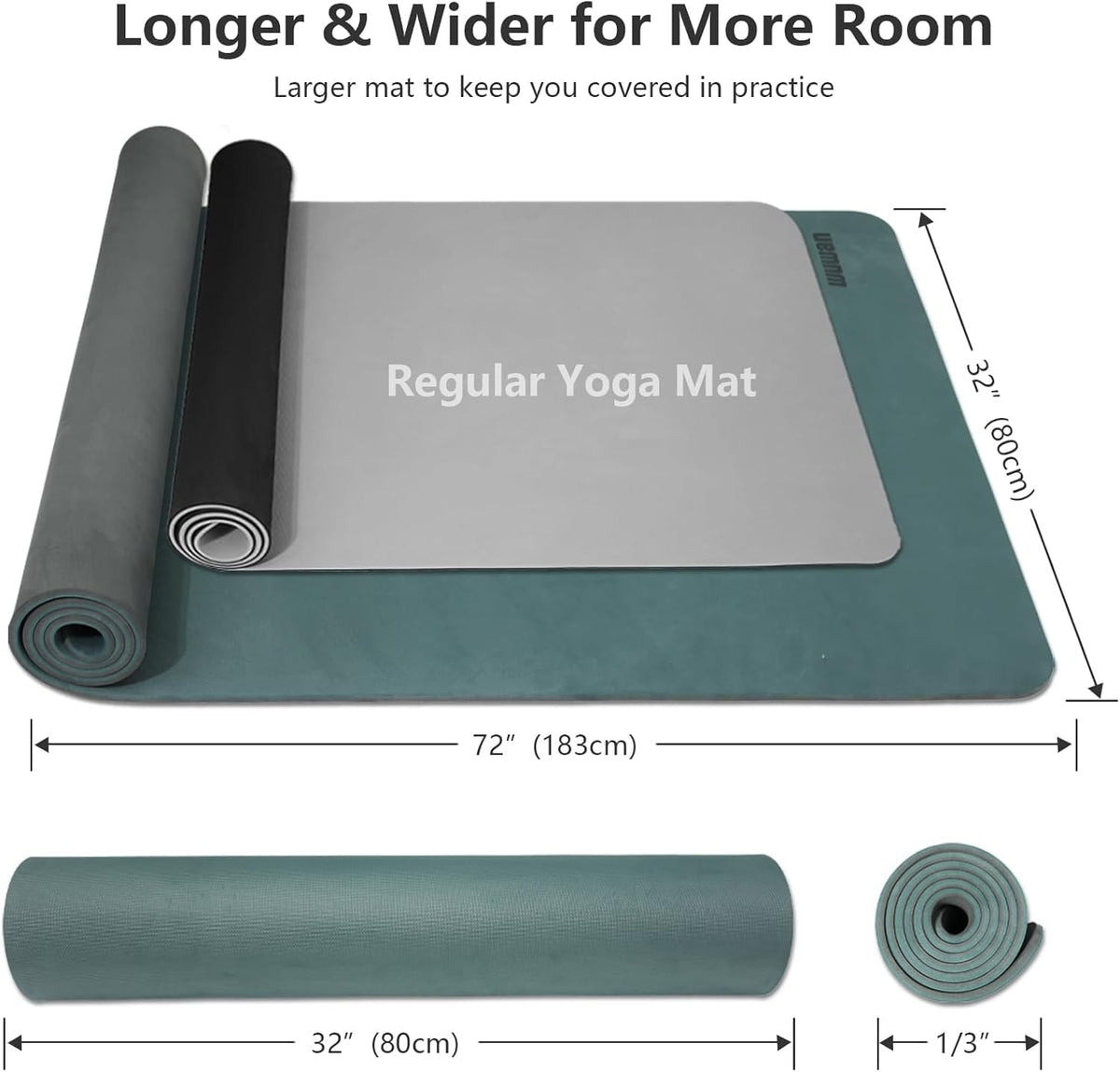 Yoga Mat 80cm Wide 1 (Dark Green)