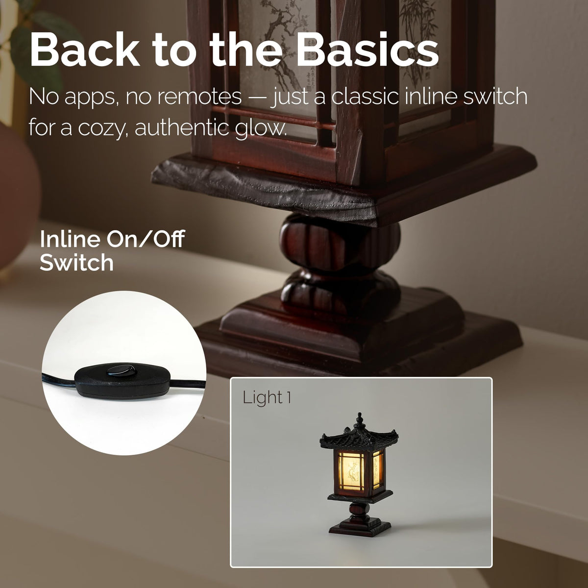 Traditional Korean Wood Lamp (Pavilion)