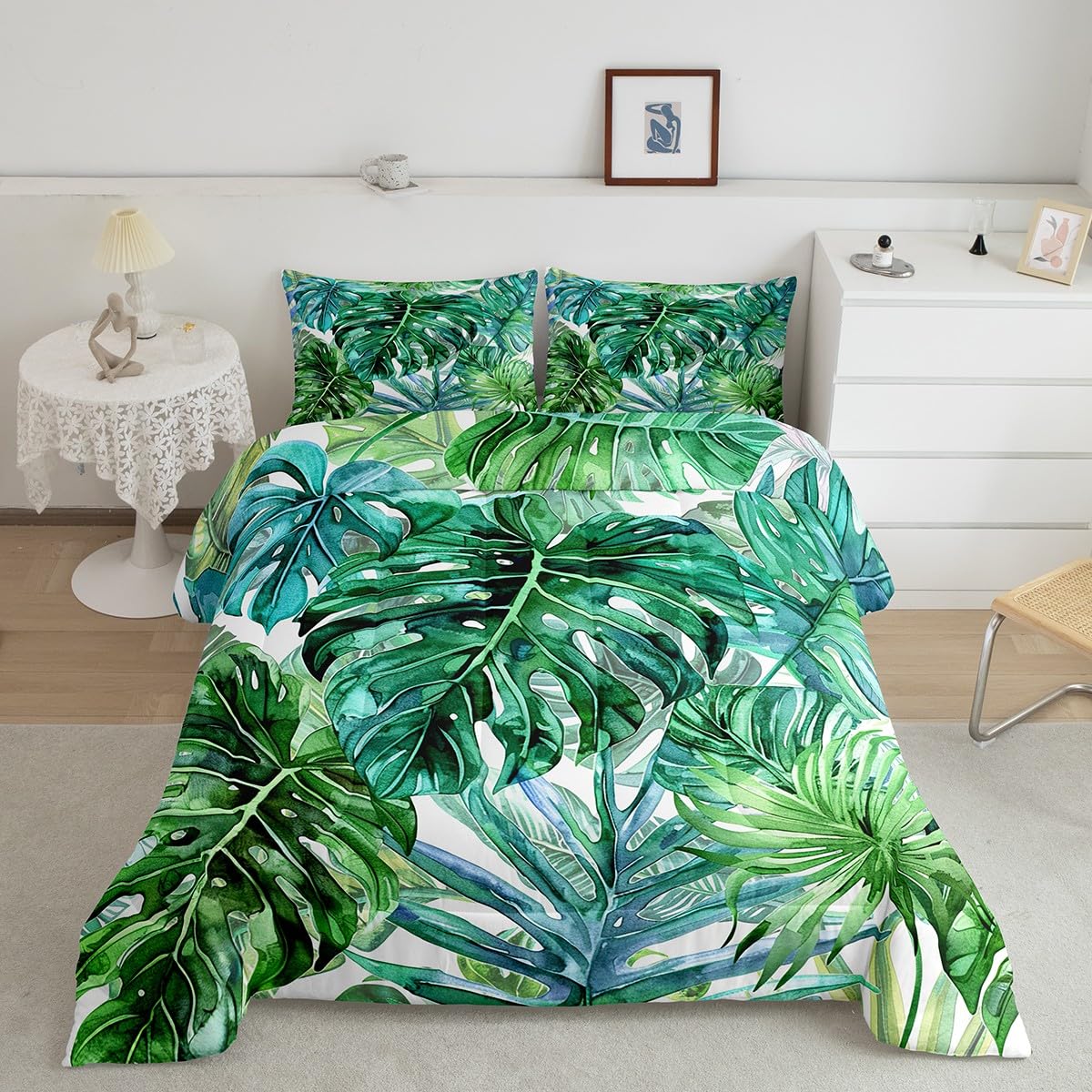 Palm Leaf Comforter Set Full Size Bedding Set for Kids (Multi 29 / Full)