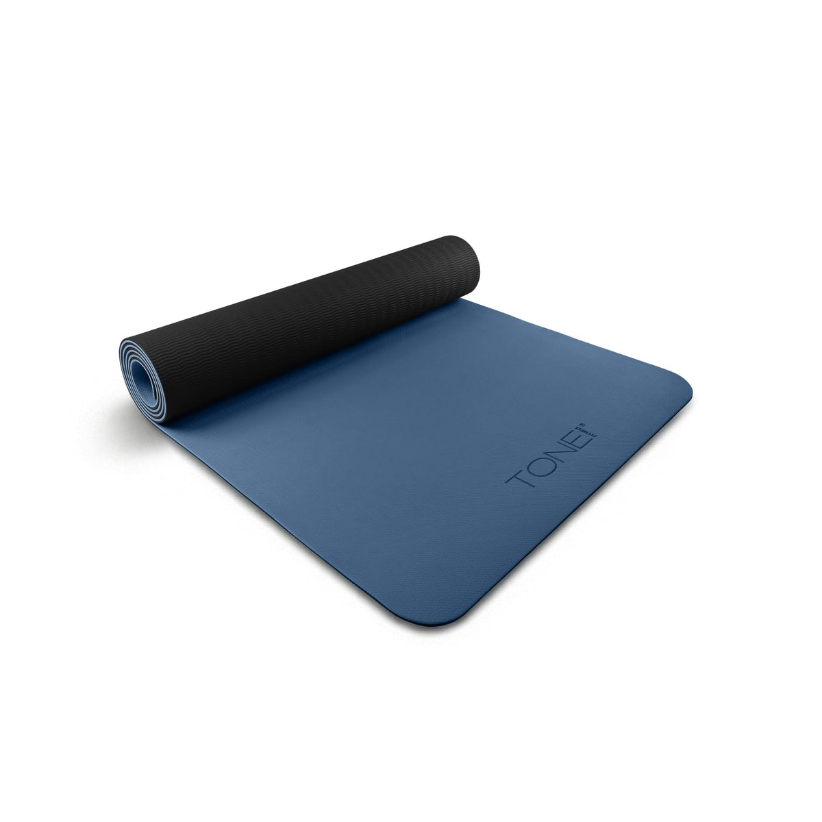 1 4" Yoga Mat (V Pattern / Black/Blue)
