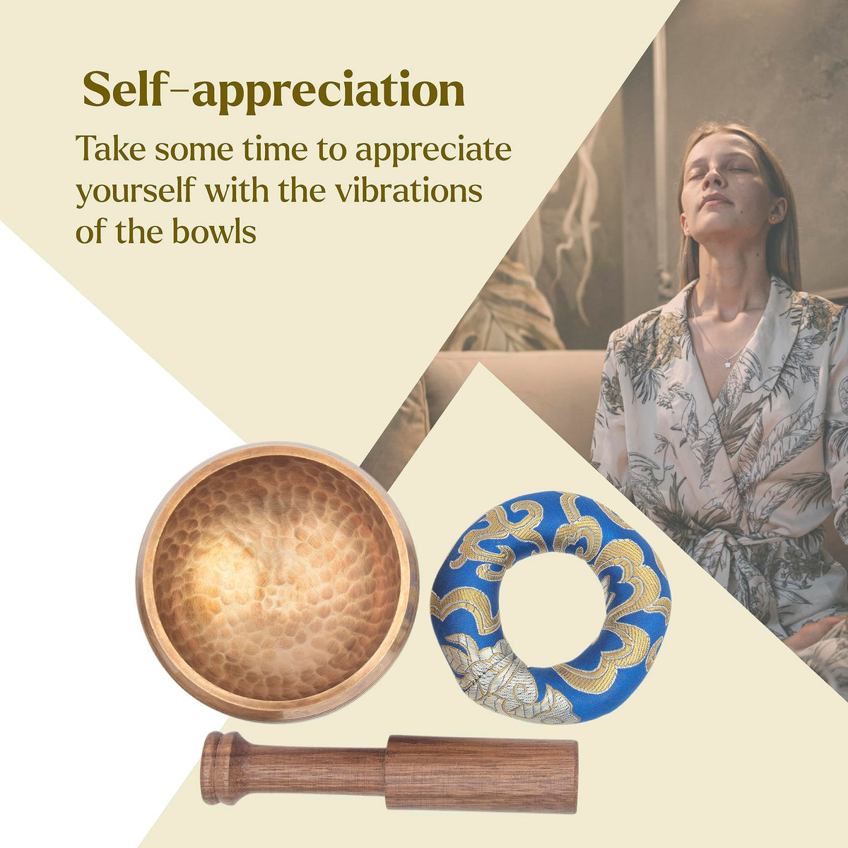 Tibetan Singing Bowl Set (4 Inch Bowl)
