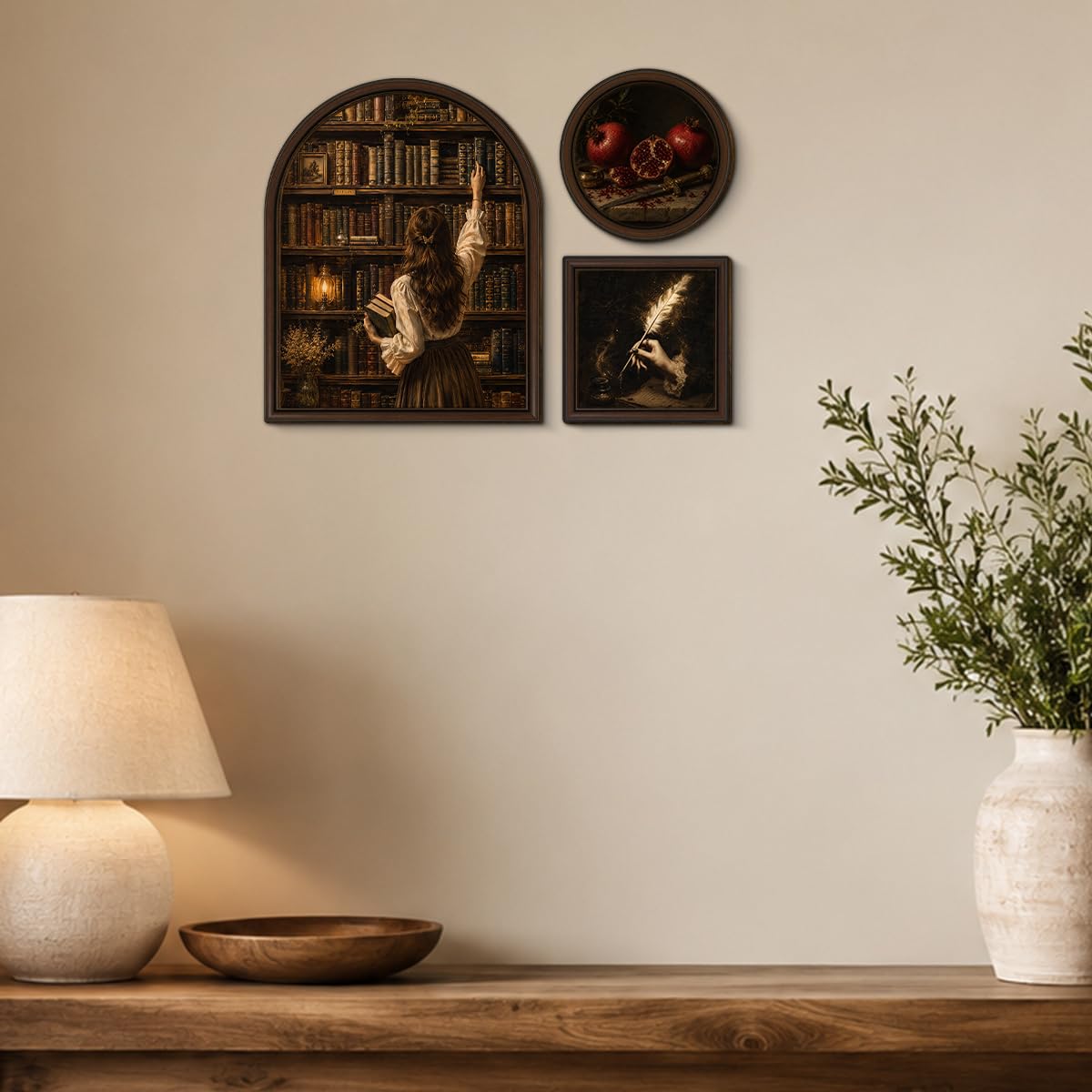 3 Pcs Vintage Library Wall Art Sign (Read-01)
