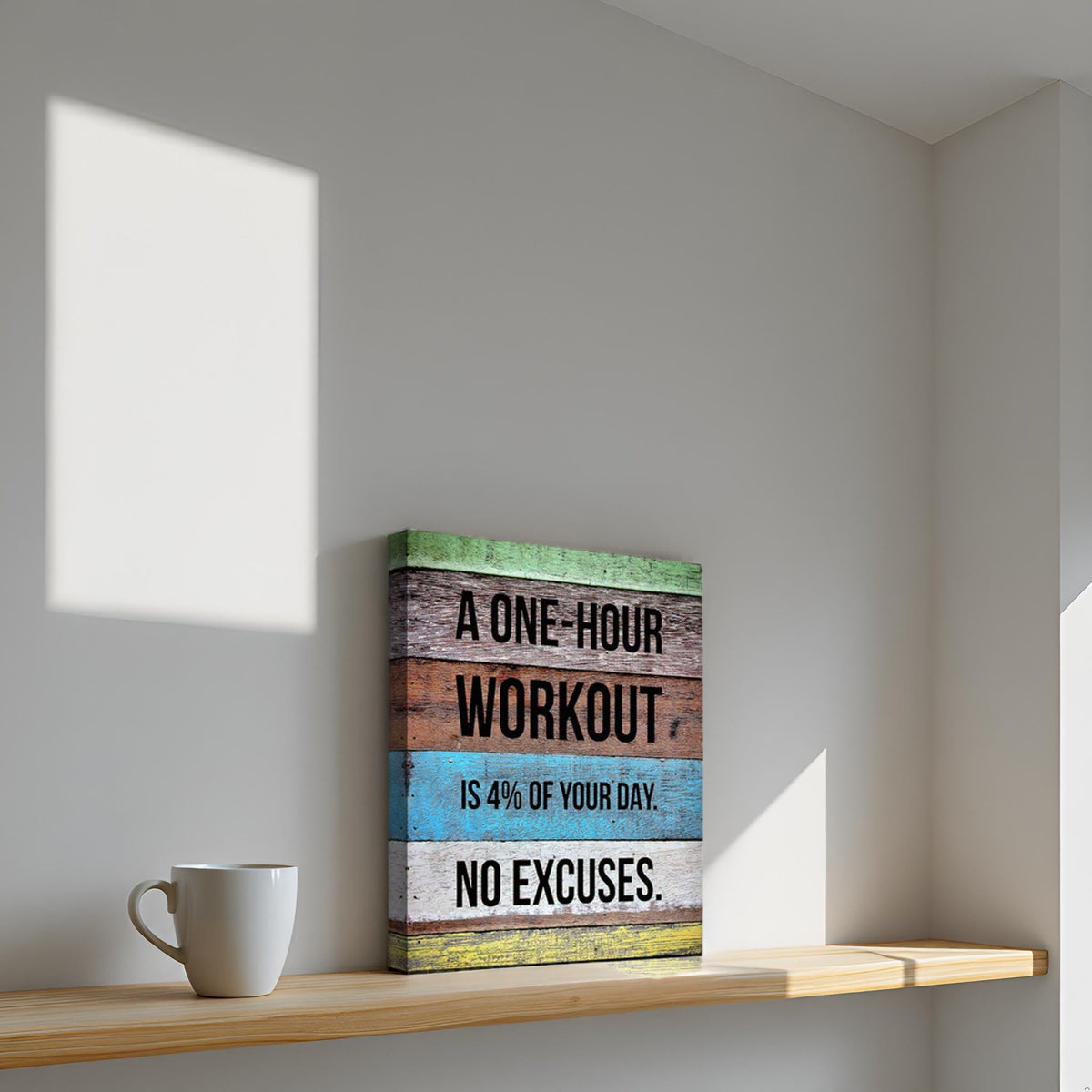 Fitness Motivational Quotes Training Gym Bedroom Wall Art Workout Poster (16"L x 12"W / Workout Motto)