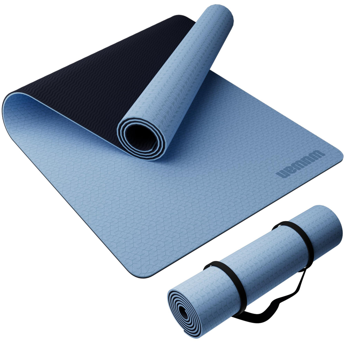 Yoga Mats 80cm Wide 1 (Blue-gray&navy blue)