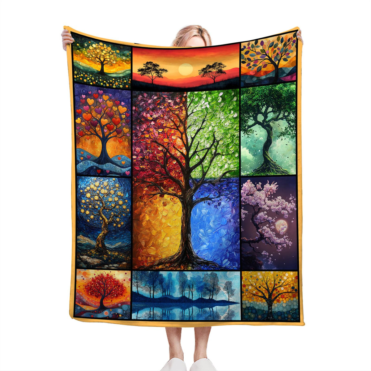 Tree of Life Throw Blanket (40"x50" / Colorful Tree)