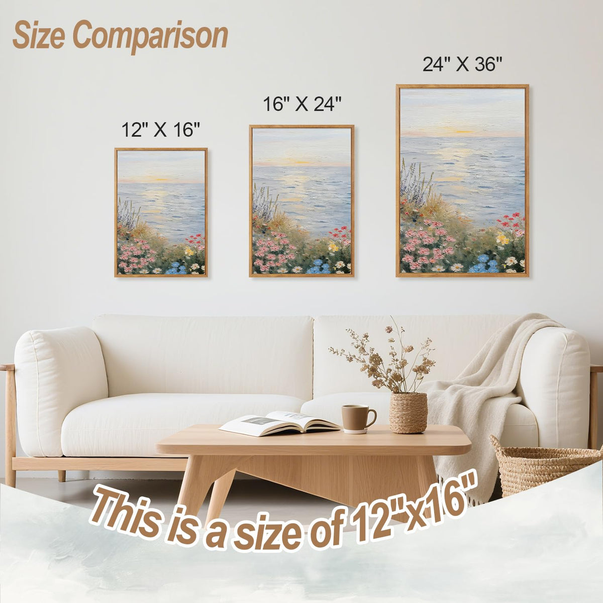 Coastal Wildflower Framed Wall Art (Wildflower)