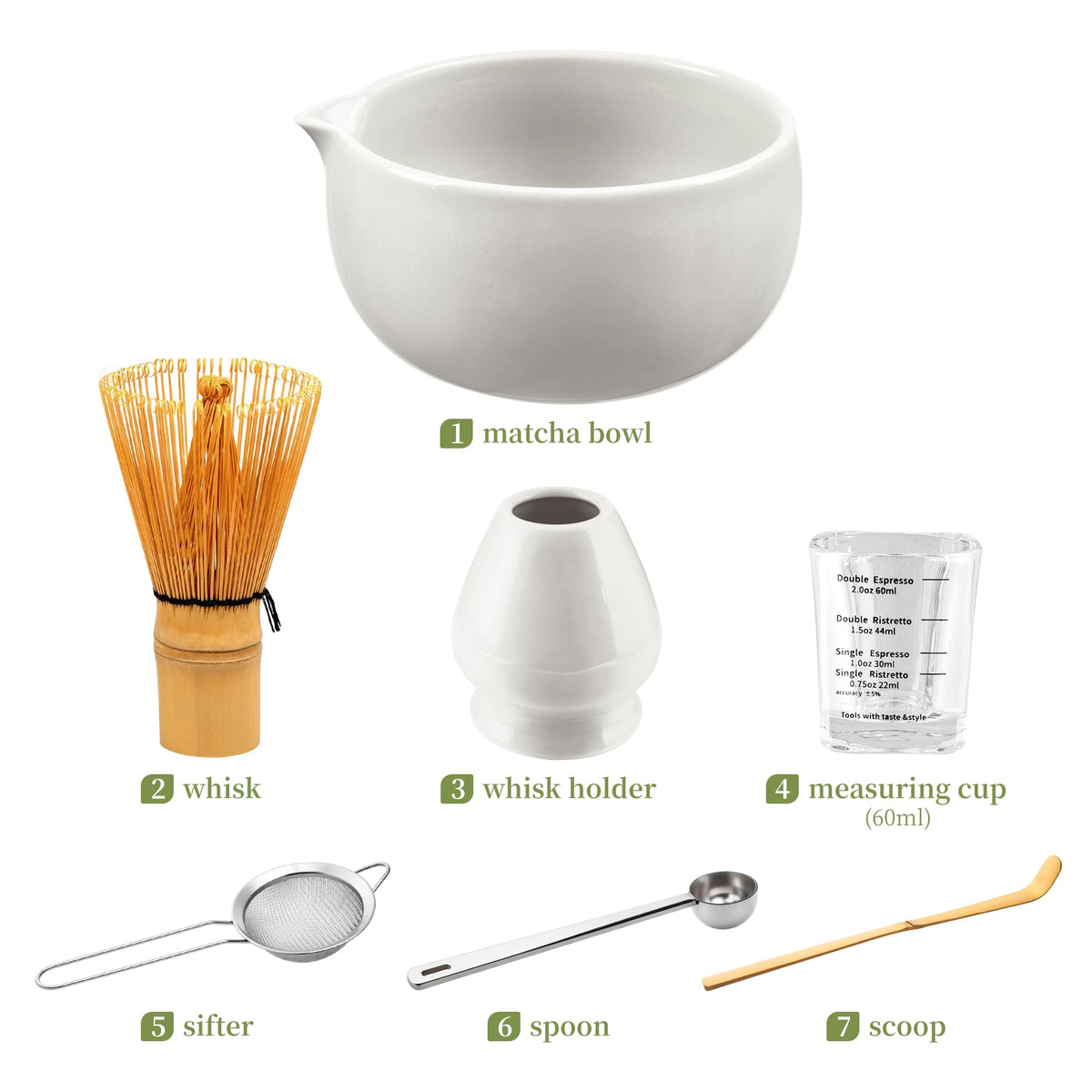 Matcha Whisk Set White (White)