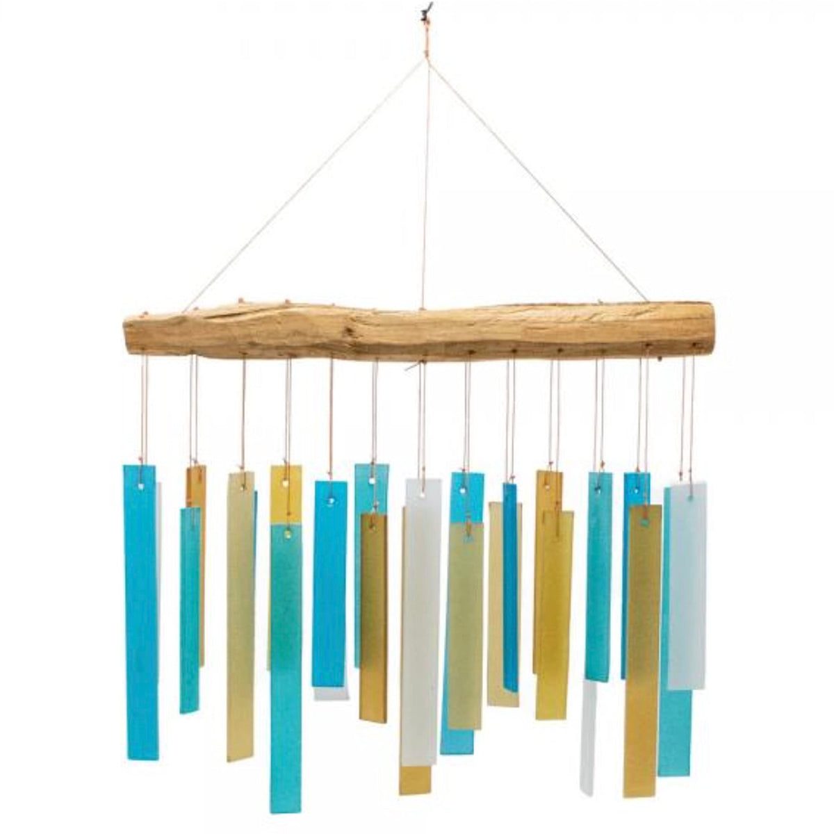 Caribbean Beach Glass Driftwood Wind Chime (Caribbean Beach)