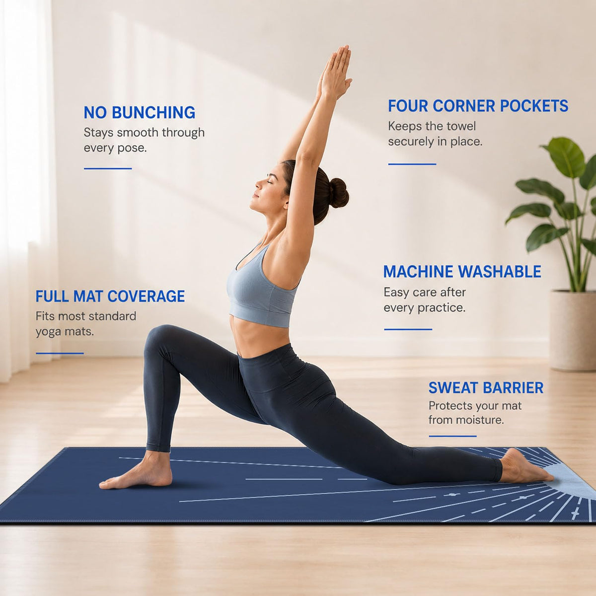 Yoga Mat Towel (Boho Sun-02 / Small)