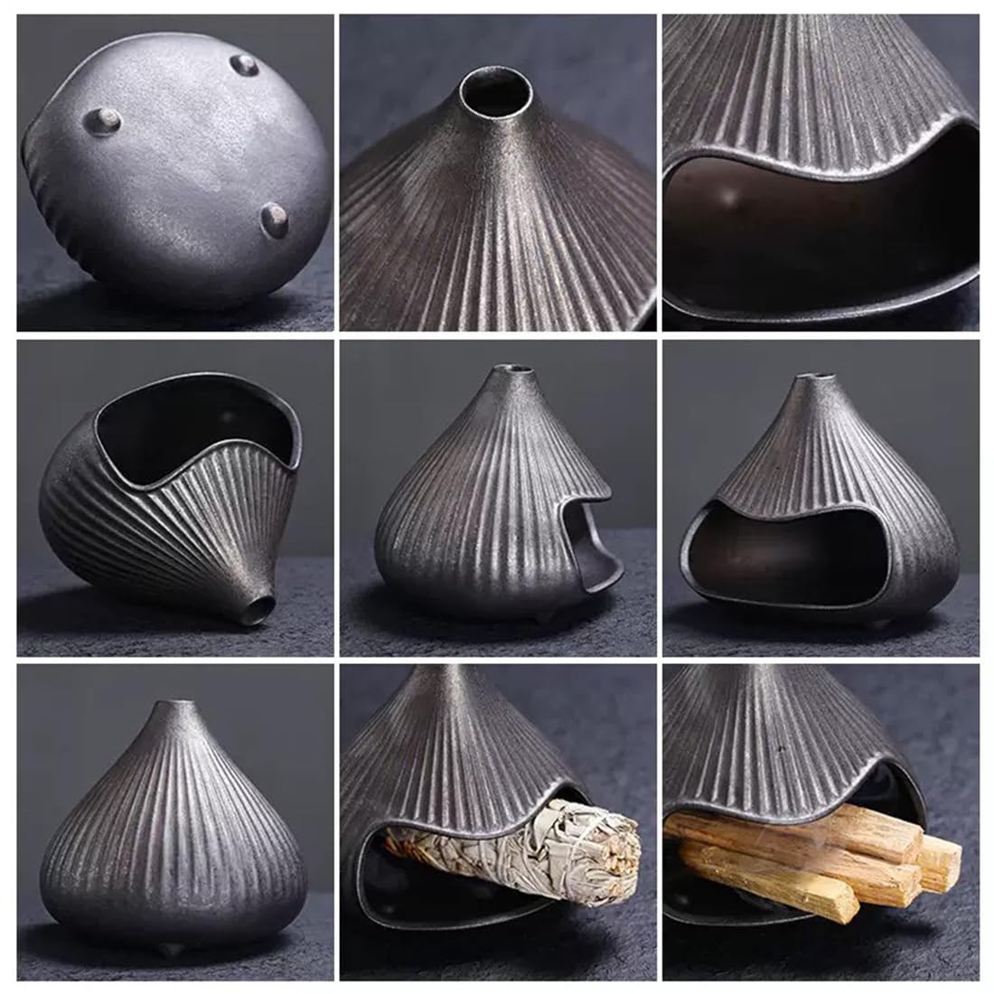 Ceramic Incense Holder (Black 01)