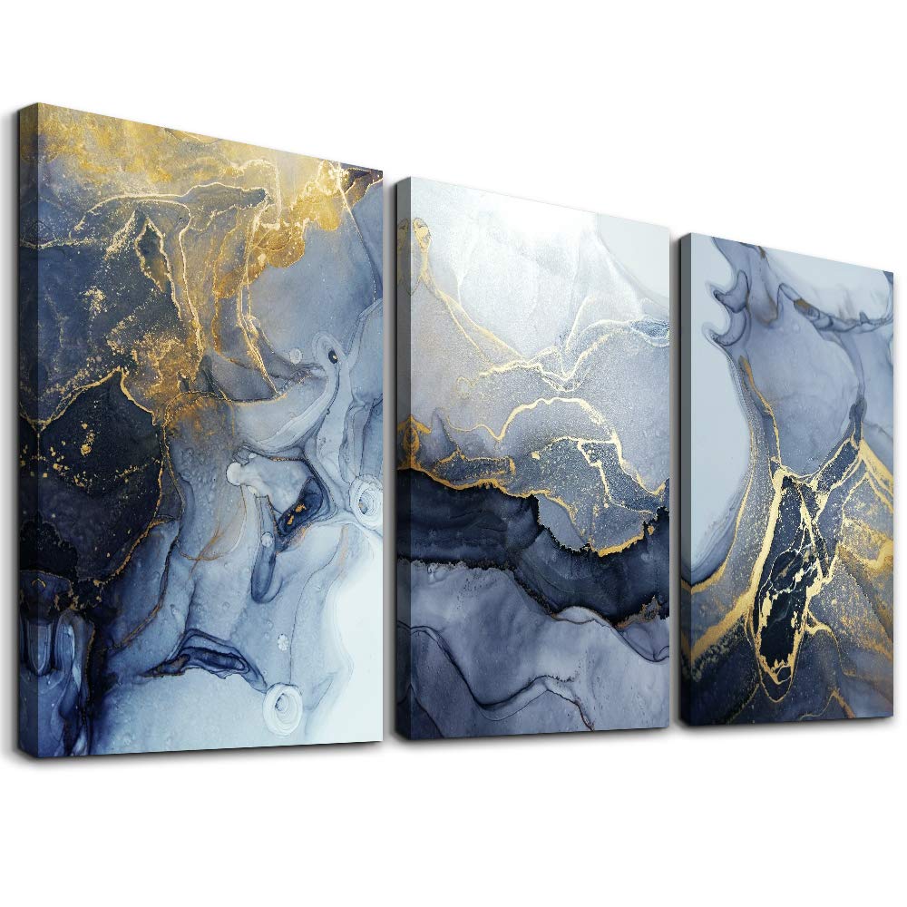 Abstract Wall Decor for Living Room Large Canvas Wall Art for Bedroom Abstract Ink Wall Painting Artworks Hang Pictures for Office Decoration Home Decor Posters Art 16x24 inch 3 Piece (16x24inches*3pcs / Abstract Line Painting Canvas)
