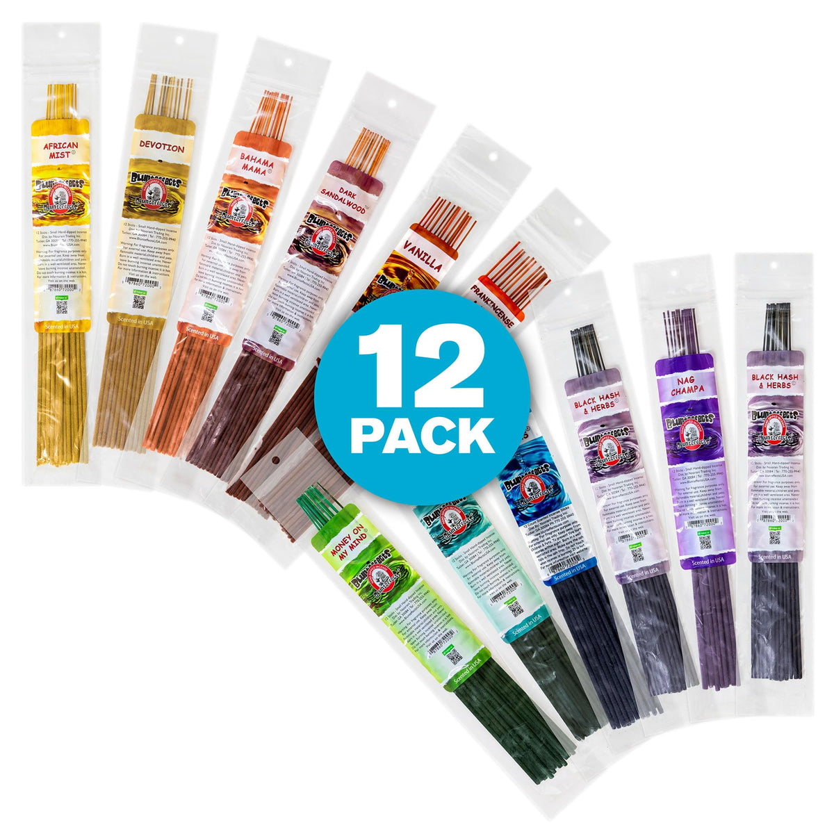 Hand Dipped Incense Sticks 144 (12 pack)