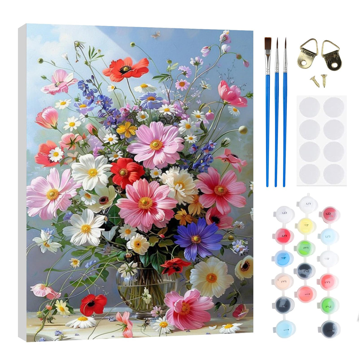 Flowers Paint by Numbers Kit for Adults