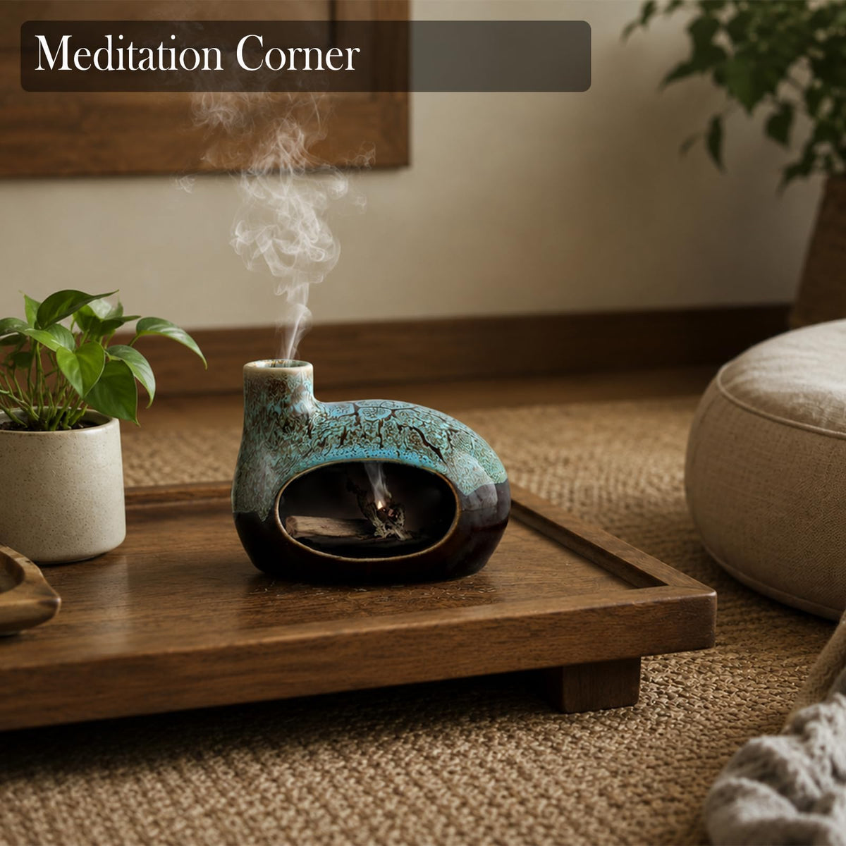 Handcrafted Ceramic Palo Santo Holder (Viridis)