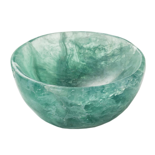 Small Green Fluorite Crystal Bowl Hand (Green Fluorite / Small)