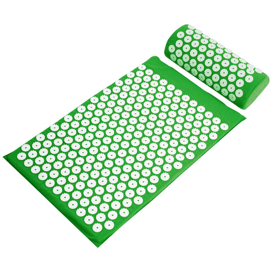 Acupressure Mat and Pillow Set for Back (Forest Green)