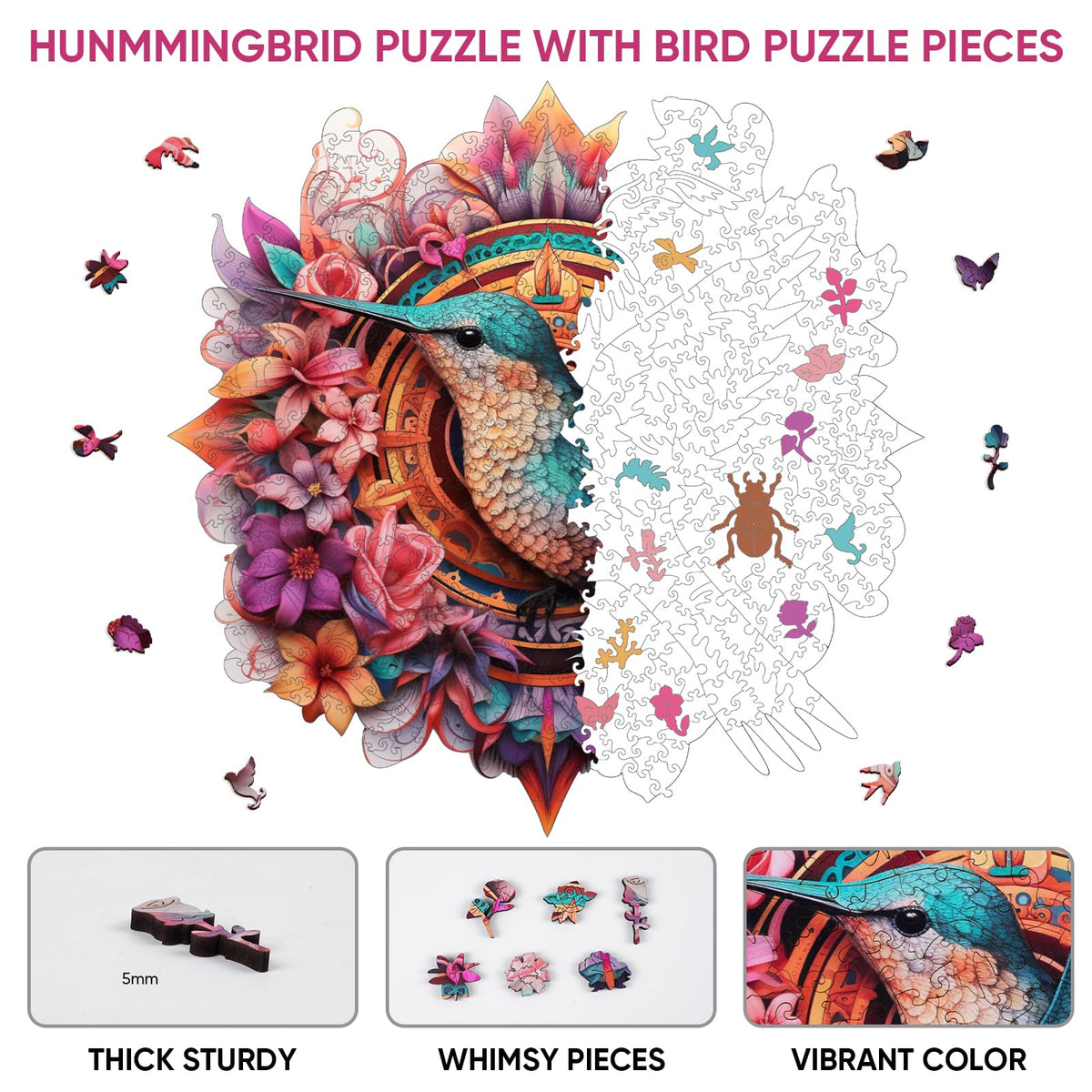 500 piece Puzzles for Adults (Hummingbird / 500 pieces)