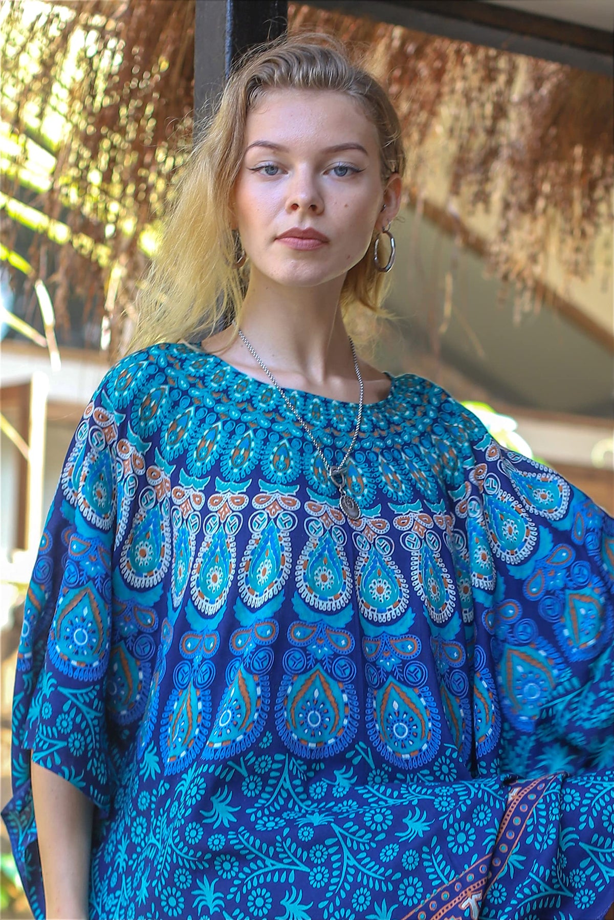 Blue Beach Kaftan for Women (Kaftan Blue)