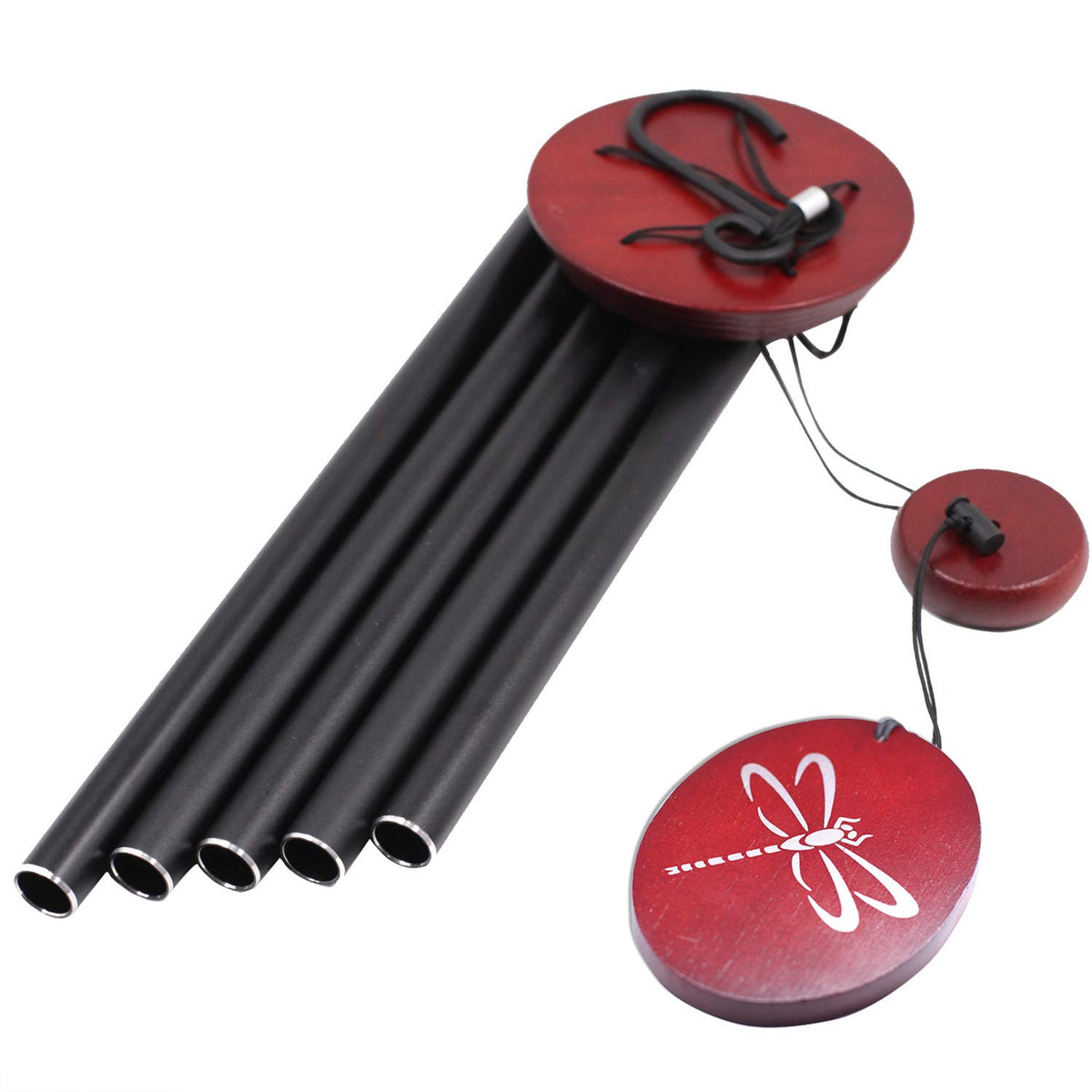Dragonfly Wind Chimes for Outside (33" Red Dragonfly)