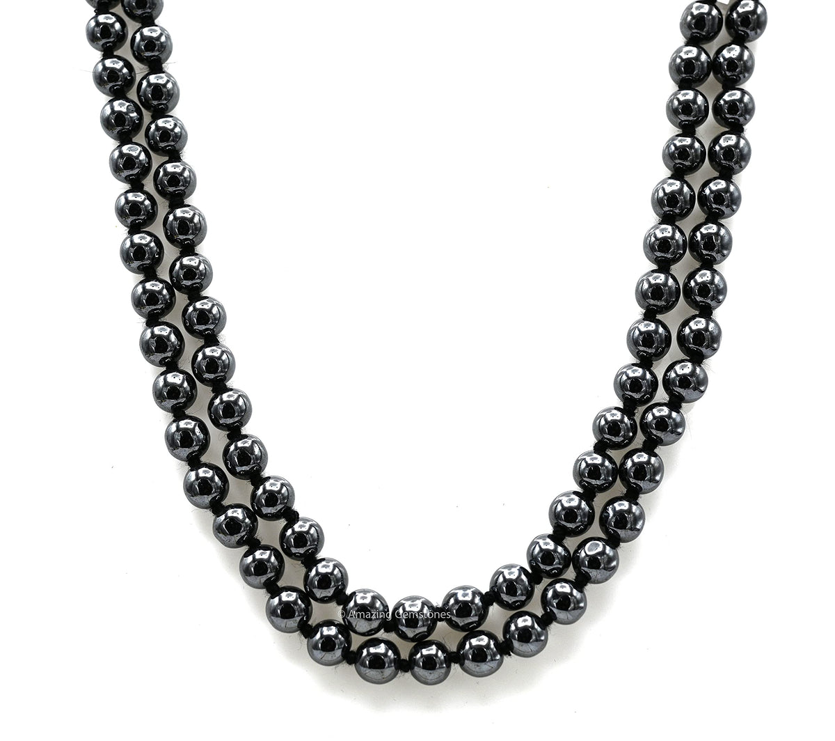 Hematite Mala Beads (Hematite / Knotted)