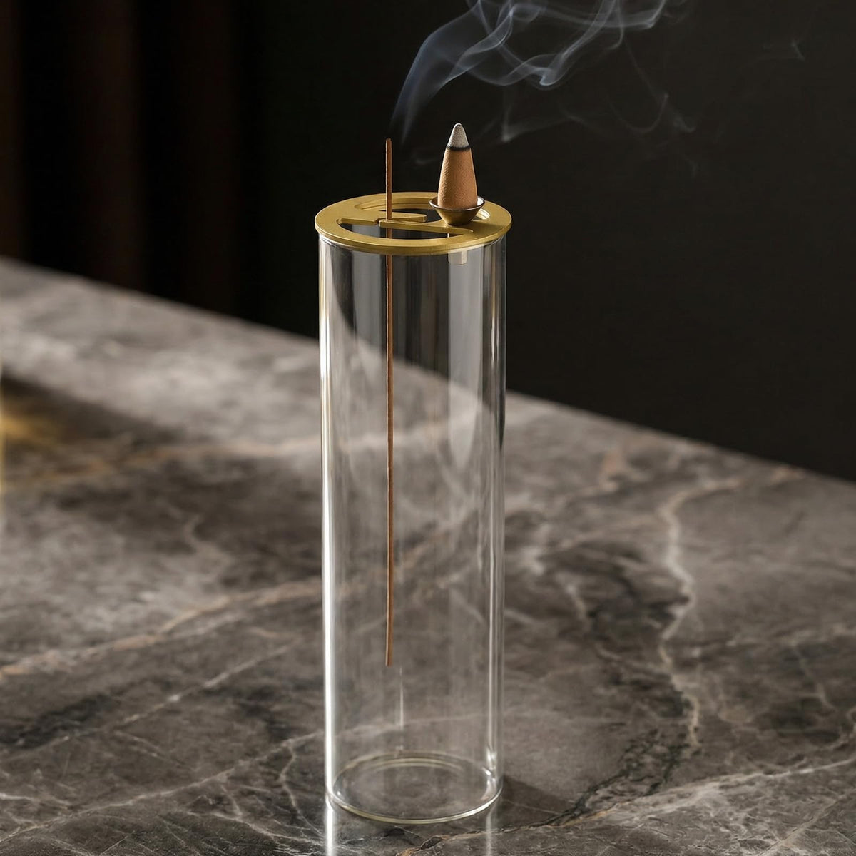 Incense Holder (Transparent Bottle / One Glass)