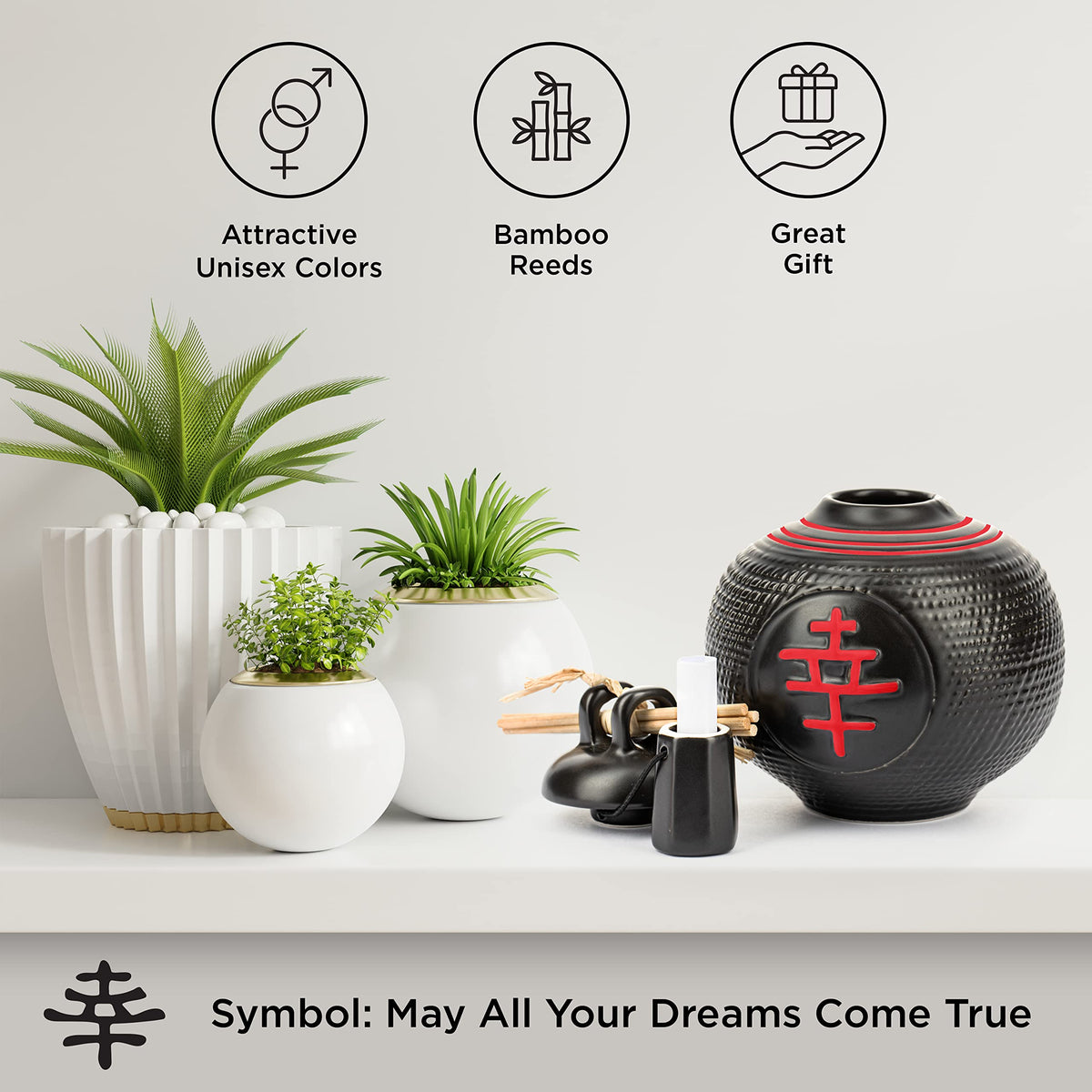 Live Whale Zen Decor Law of Attraction Chinese Style Wishing Pot (red)