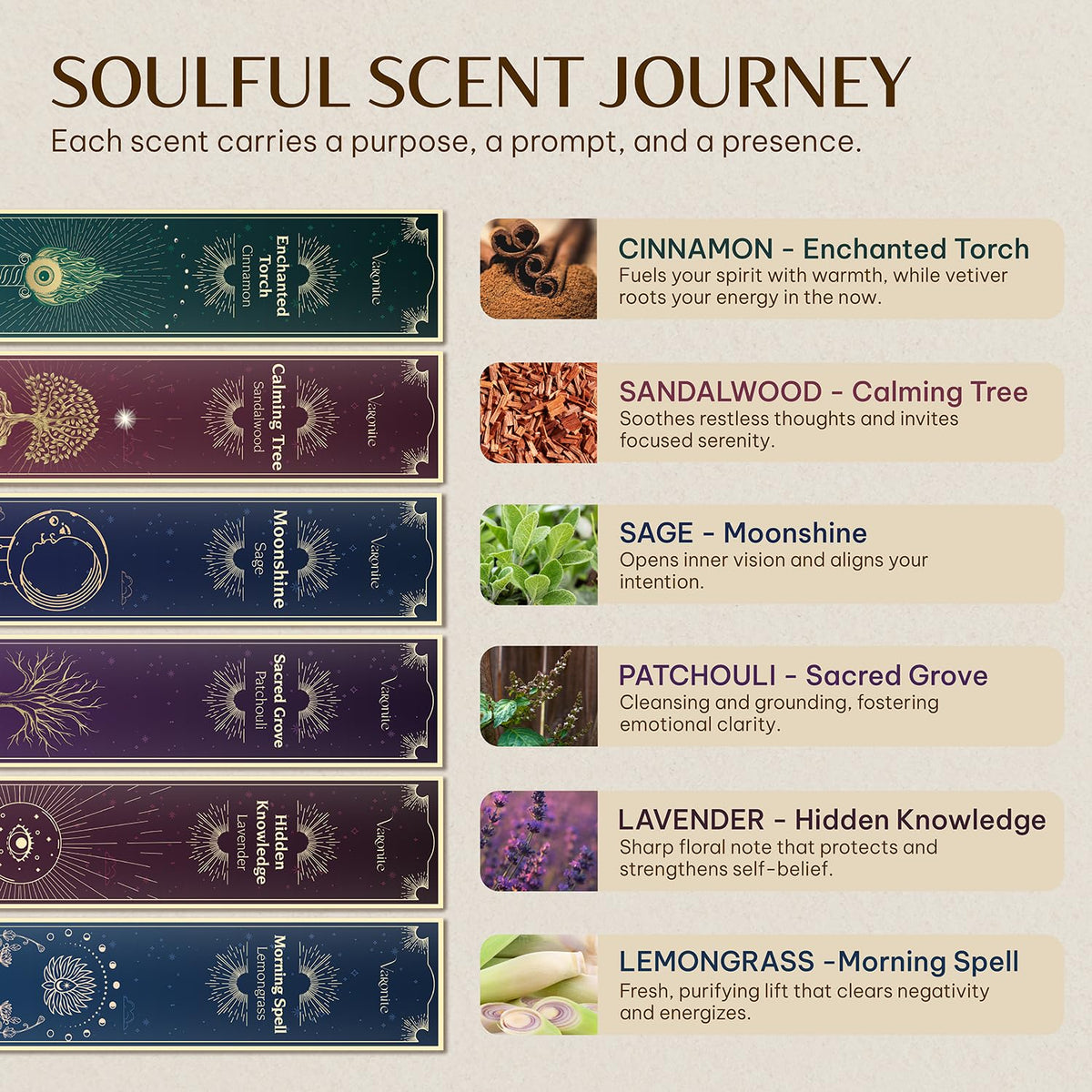 Mystical Guide Incense Sticks Variety Pack of 6 (Mystical Guide)