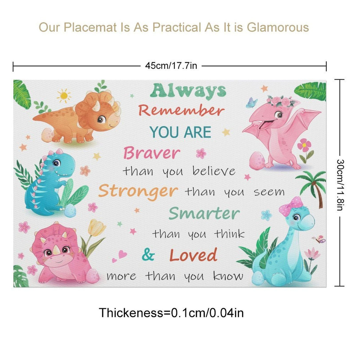 Dinosaur Placemat Set of 4 (Dinosaur-1 / 4pcs)