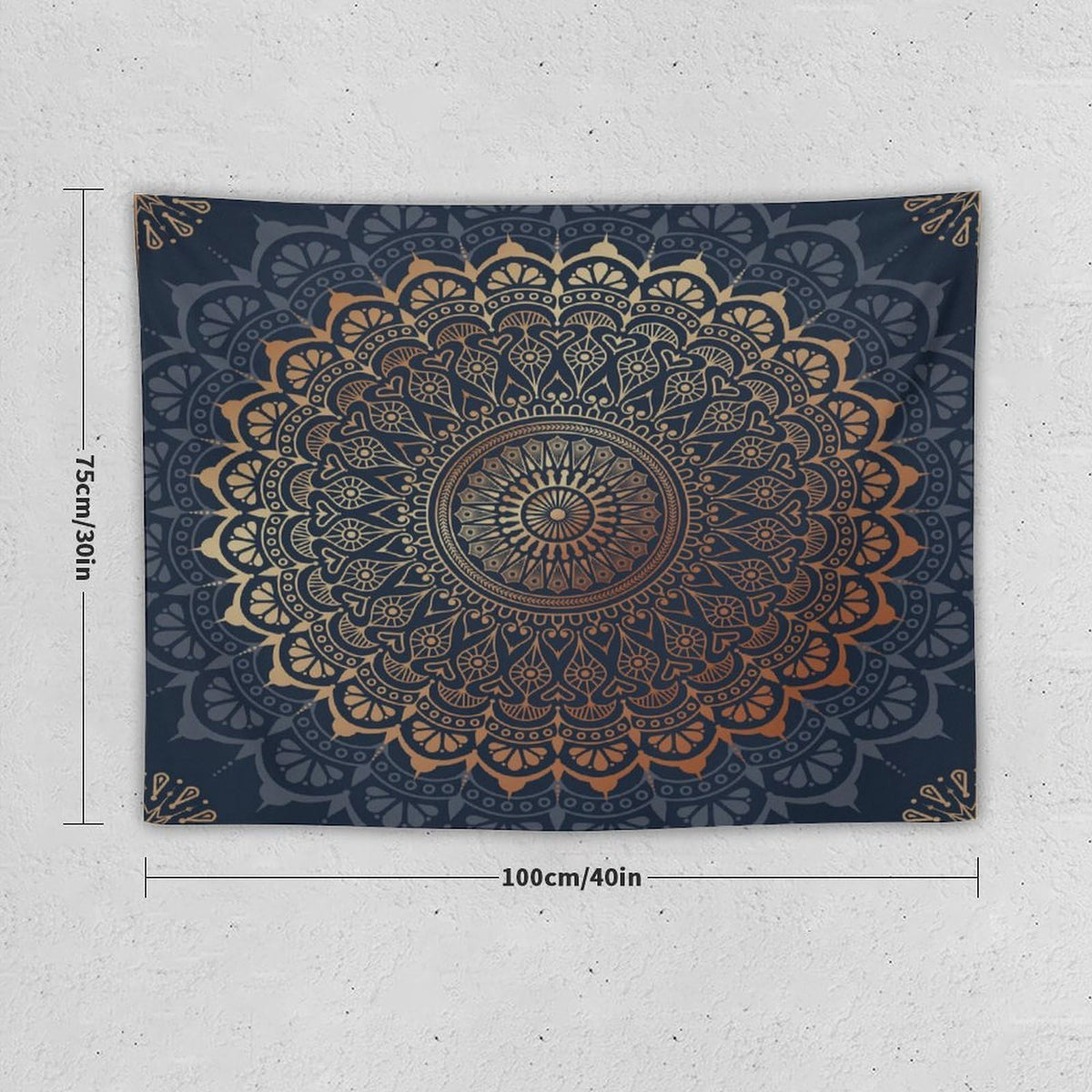 Boho Flower Tapestry Wall Hanging Mandala Bohemian Aesthetic Paisley Hippie Tapestries Home Decor for Living Room Bedroom Farmhouse Apartment Dorm 30"x40" (30"L x 40"W / Mandala-39)