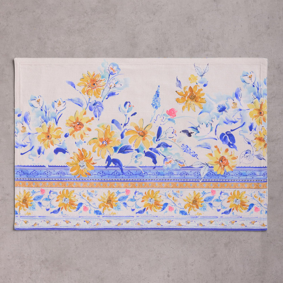 Placemats Set of 4 Reusable 100% Cotton (138 - Girassol / 13" X 19" (Pack of 4))