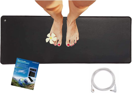 Grounding Mat Plus Grounding Cord. Grounded Foot Therapy (11.6" x 11.6")