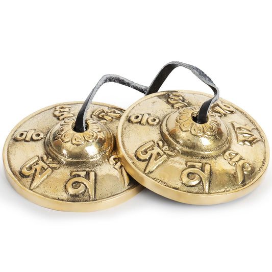 Tibetan Mantra Tingsha Cymbals (Blue)