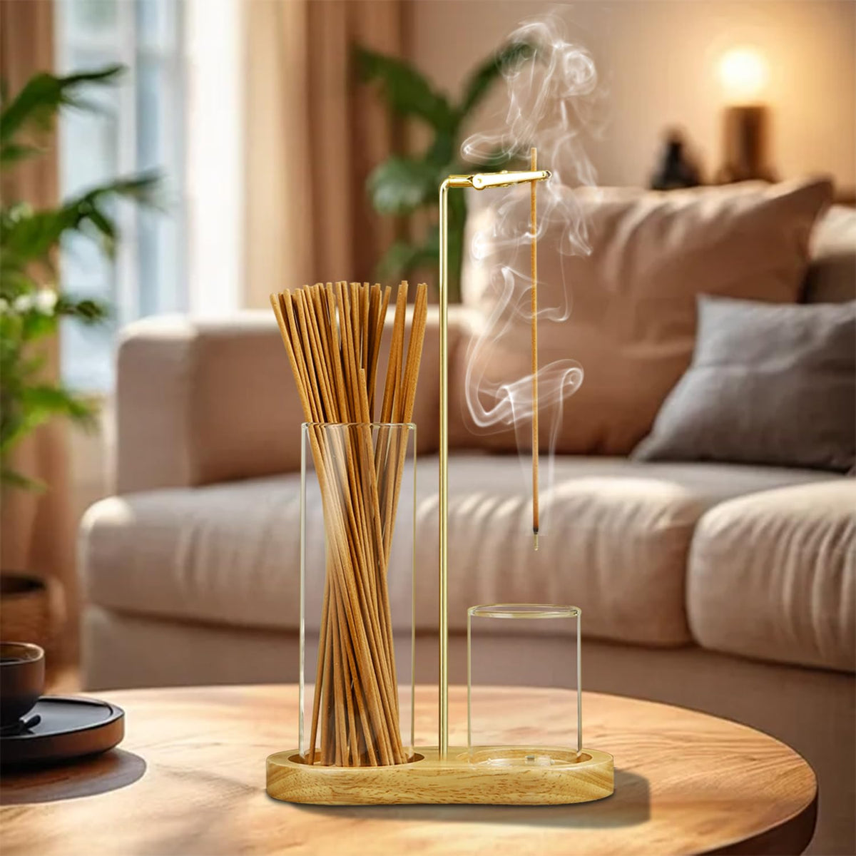 2 in 1 Incense Holder for Sticks (Light Base)