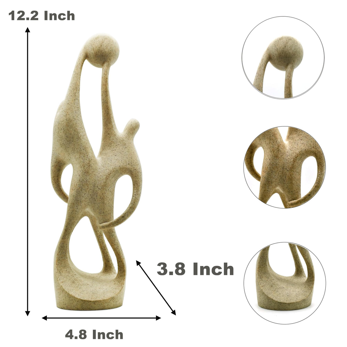 Modern Statue Abstract Sandstone Resin Sculpture Motivational Office Decor