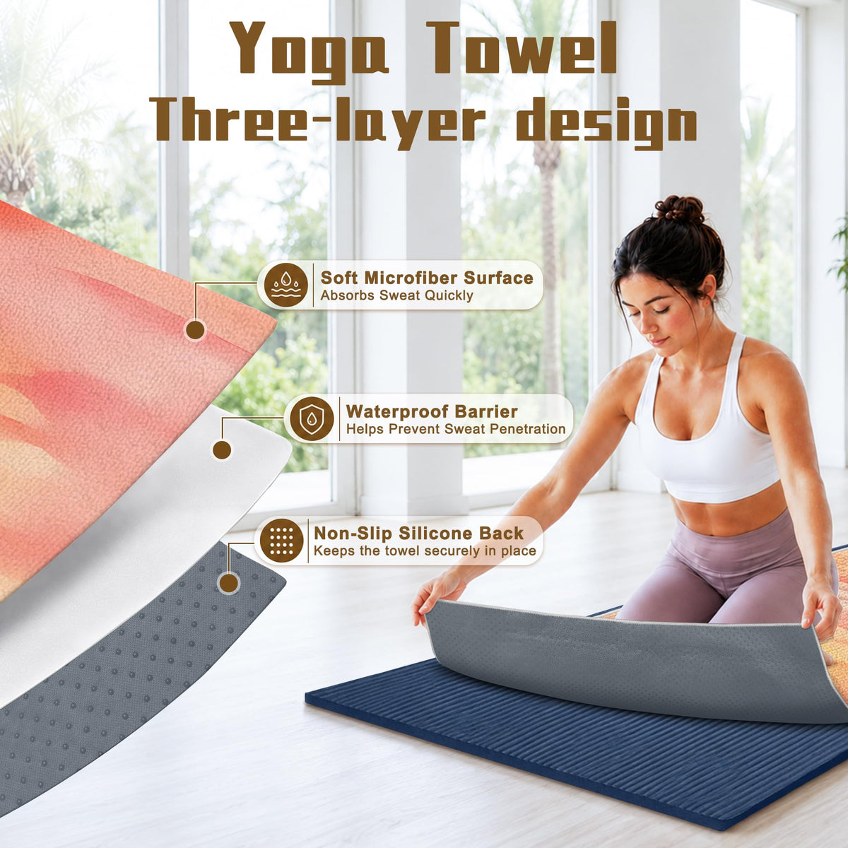 Yoga Mat Towel (Sunset / Casual)
