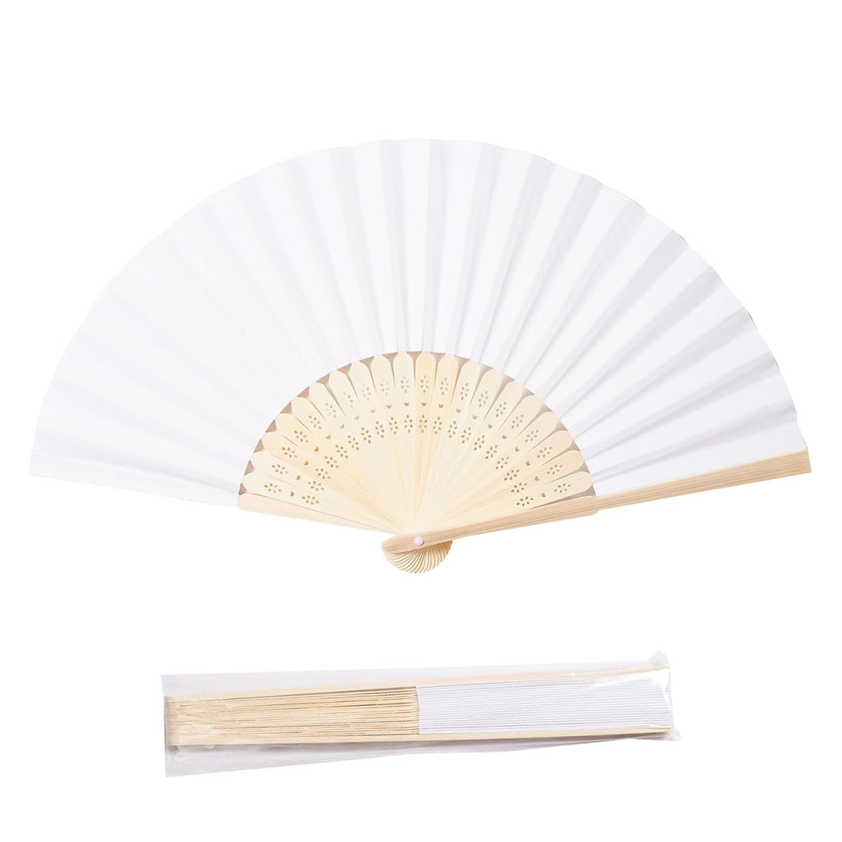 Paper Hand Fans (White)
