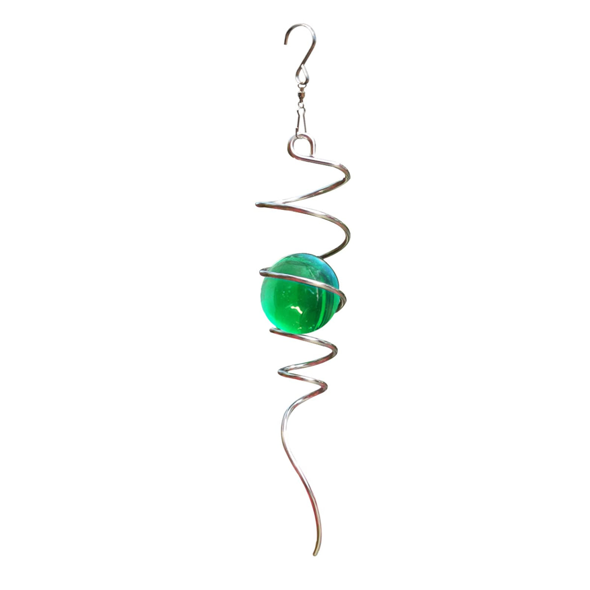 Wind Spinner Tail (Green Glass Orb)