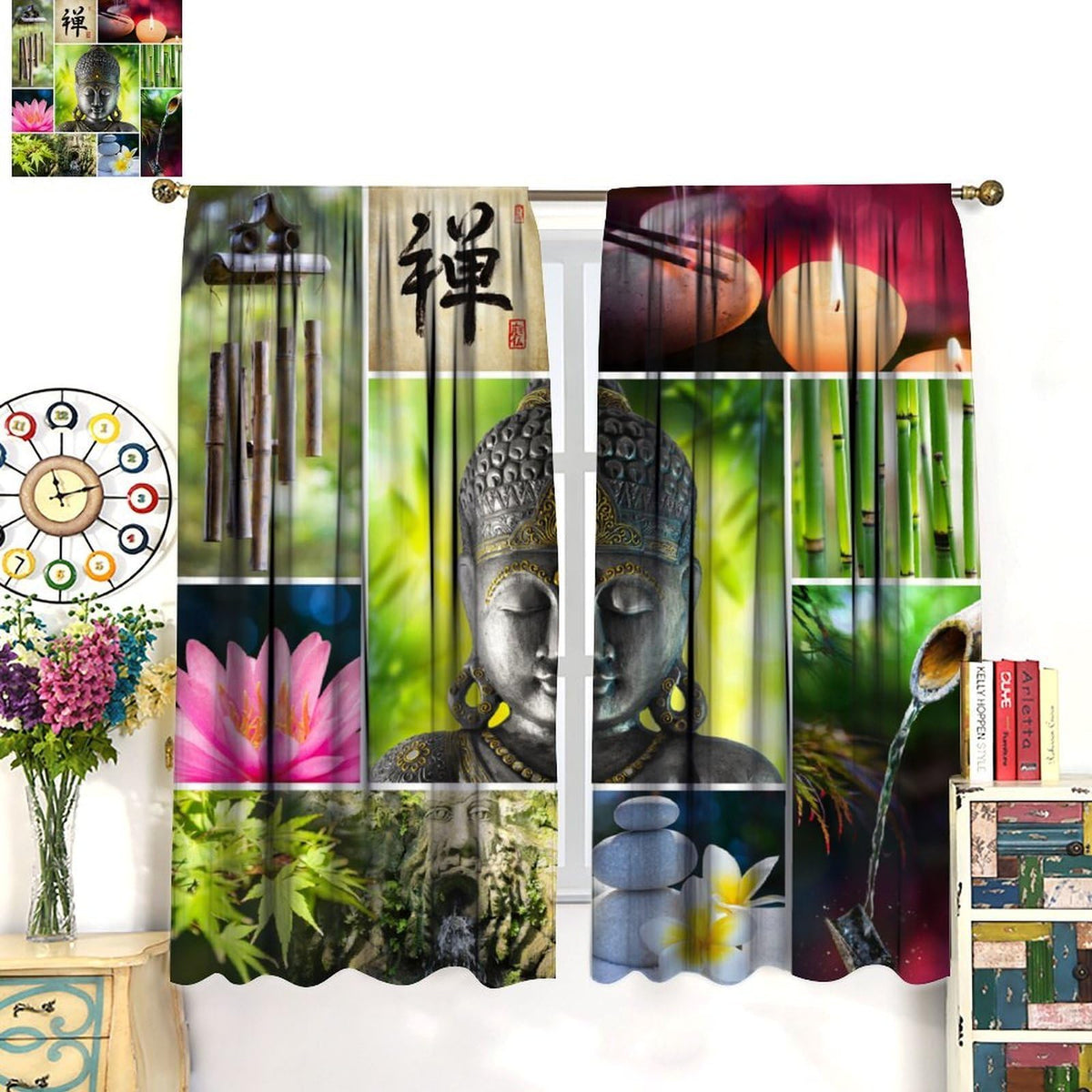 Zen Blackout Curtains (26"W x 84"L (Pack of 2) / Zen-17)