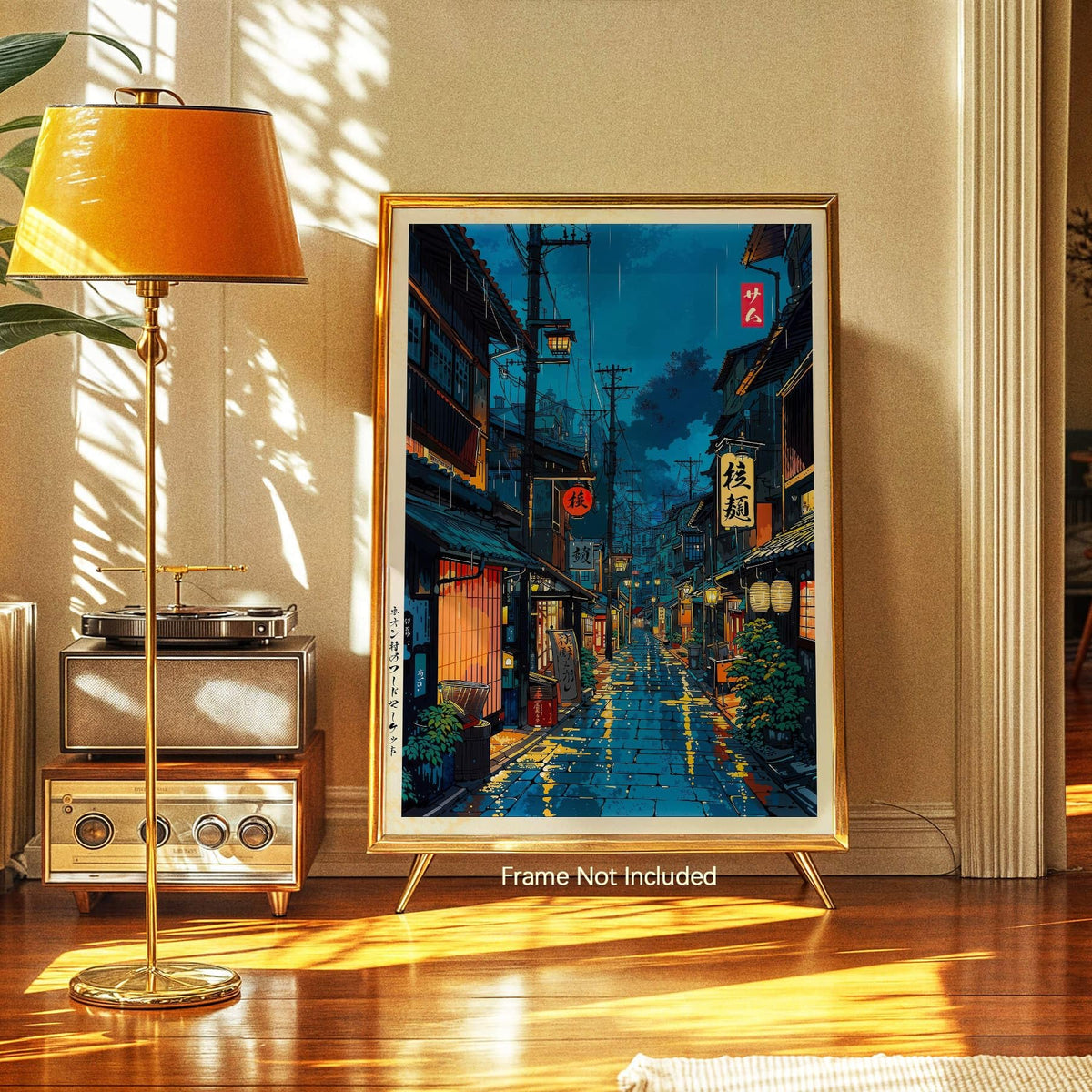 Japanese Canvas Wall Art Vintage Tokyo. Tea House Poster Modern Japan Ukiyo (Unframed / Japanese Art / 36"L x 24"W)